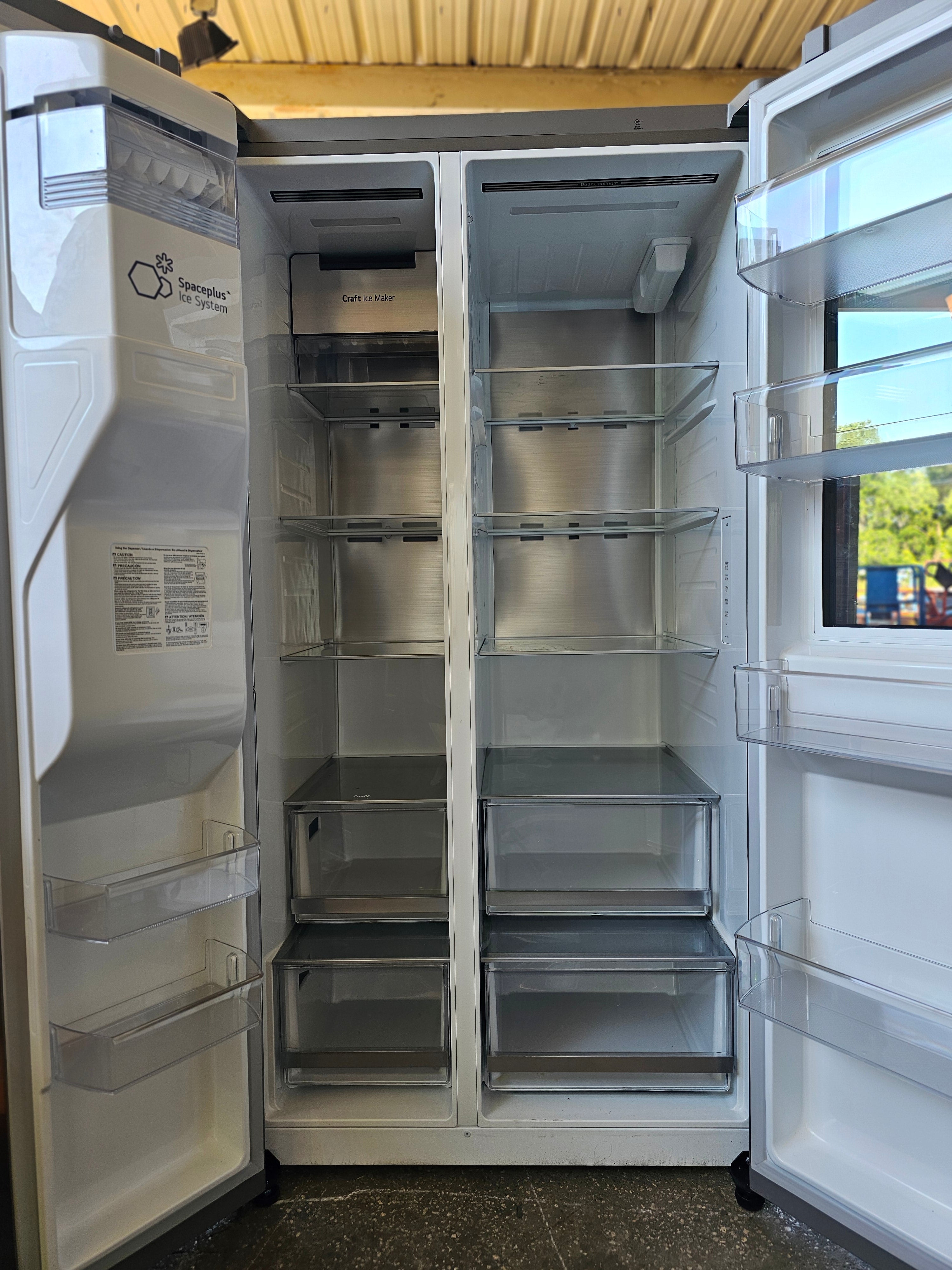 LG 27 cu. ft. Side by Side Smart Refrigerator InstaView and Craft Ice in PrintProof Stainless Steel